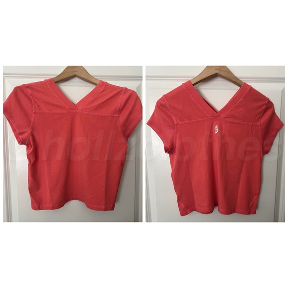 NWOT Free People Hot Shot Baby Tee Strawberry L - Picture 5 of 12